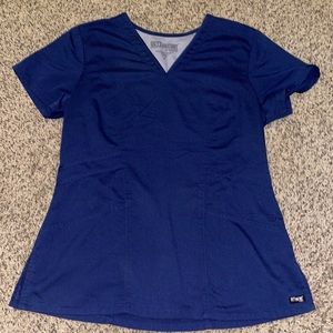 TWO Navy Greys Anatomy Scrub Tops
